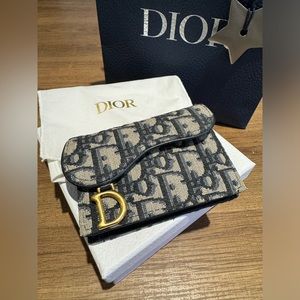 Dior Saddle Flap Card Holder